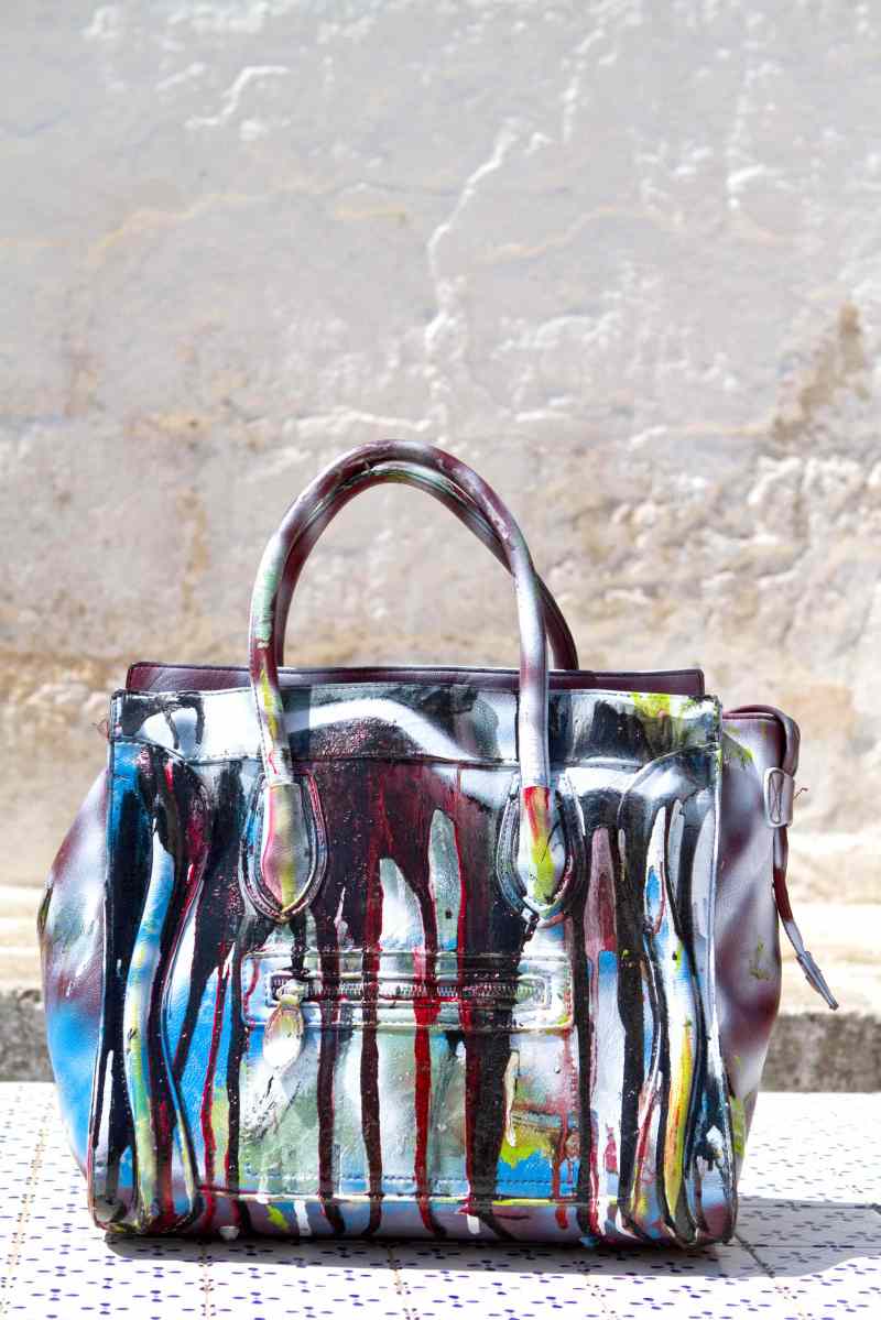 Grandmother Bag Collection #5, 2013 graffiti bag. unique size, unique piece