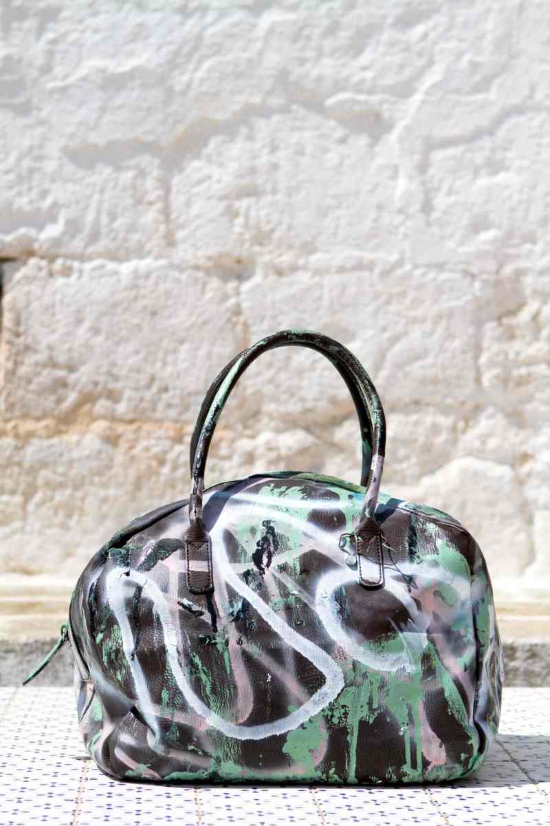 Grandmother Bag Collection #8, 2013 graffiti bag, unique size, unique piece