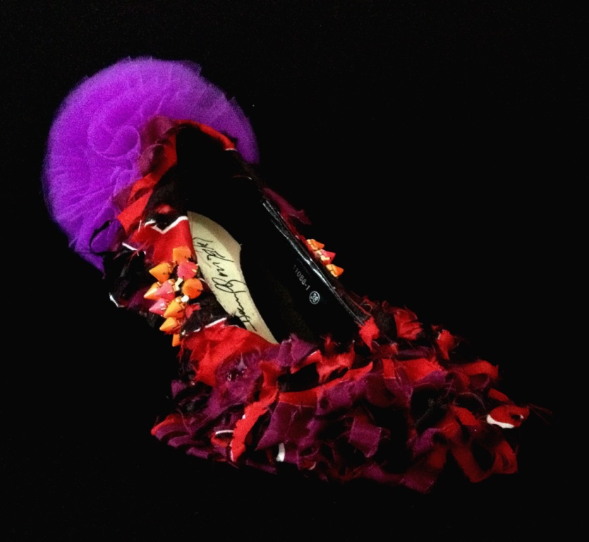 Criminal Aesthetic Fashion #12, 2013 cotton texture, studs, pon pon, size n38 / 8, unique piece