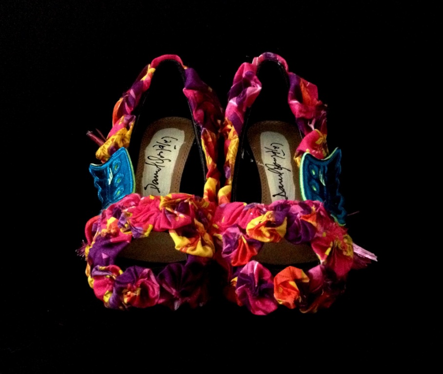 Criminal Aesthetic Fashion #16, 2013, cotton textures, wings and rafia, size n37 / 7, unique piece