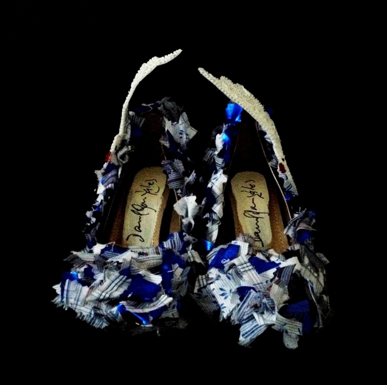 Criminal Aesthetic Fashion #20, 2013 cotton texture, paillettes decoration, size n37 / 6, unique piece