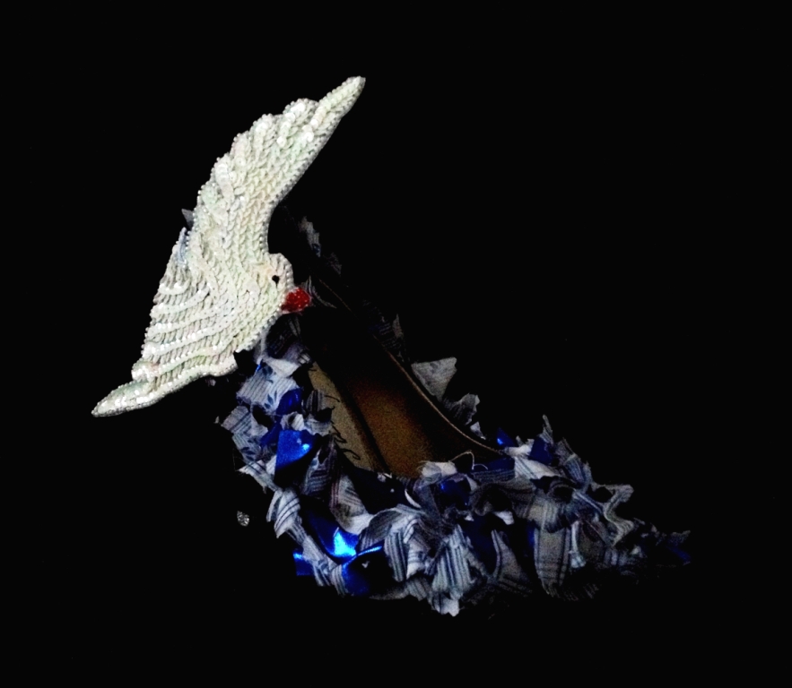 Criminal Aesthetic Fashion #20, 2013 cotton texture, paillettes decoration, size n37 / 6, unique piece