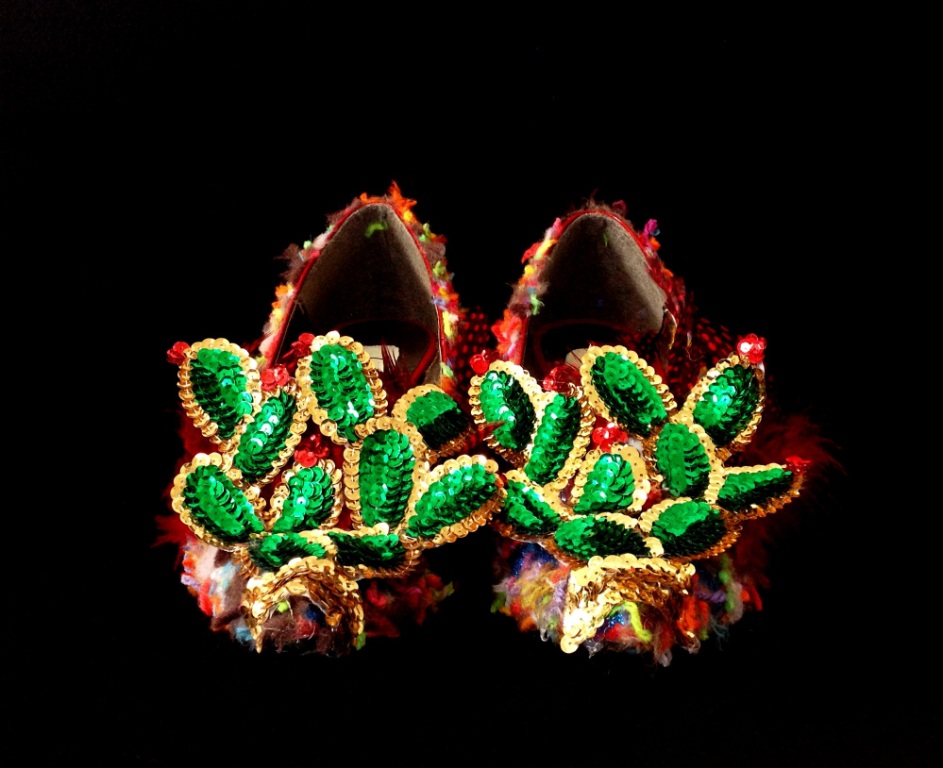 Criminal Aesthetic Fashion #21, 2013, wool, paillettes decoration and plumes, size n38 / 7, unique piece
