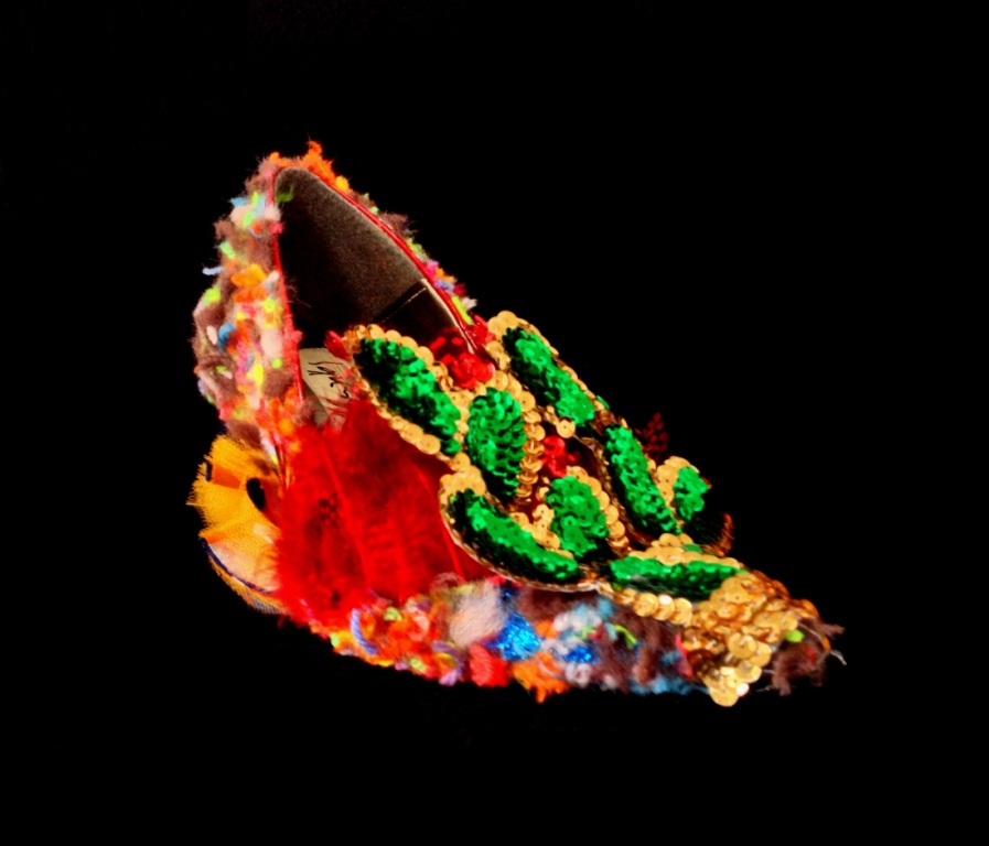 Criminal Aesthetic Fashion #21, 2013, wool, paillettes decoration and plumes, size n38 / 7, unique piece