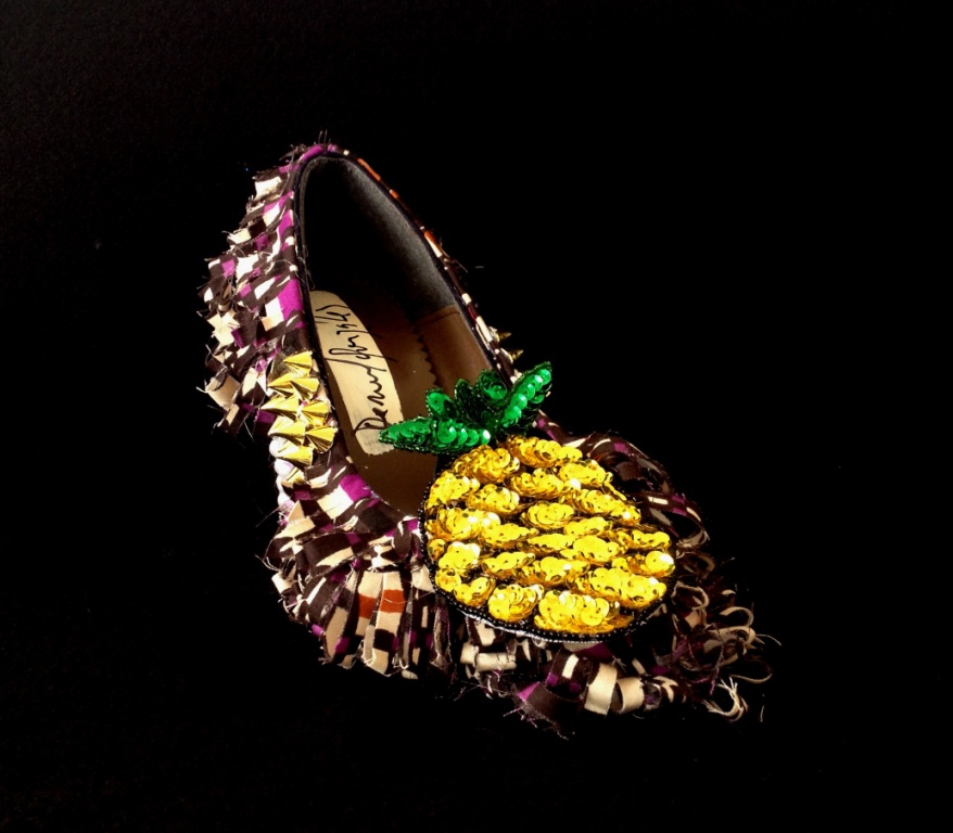 Criminal Aesthetic Fashion #24, 2013, cotton texture, perls, paillettes decoration and studs, size n40 / 9, unique piece