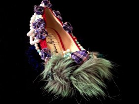 Criminal Aesthetic Fashion #25, 2013, fur, pon pon, pearl and ink, size n38 / 7, unique piece