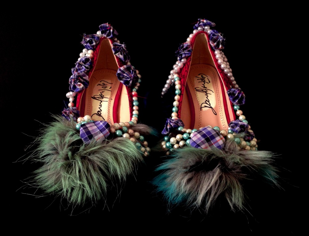 Criminal Aesthetic Fashion #25, 2013, fur, pon pon, pearl and ink, size n38 / 7, unique piece