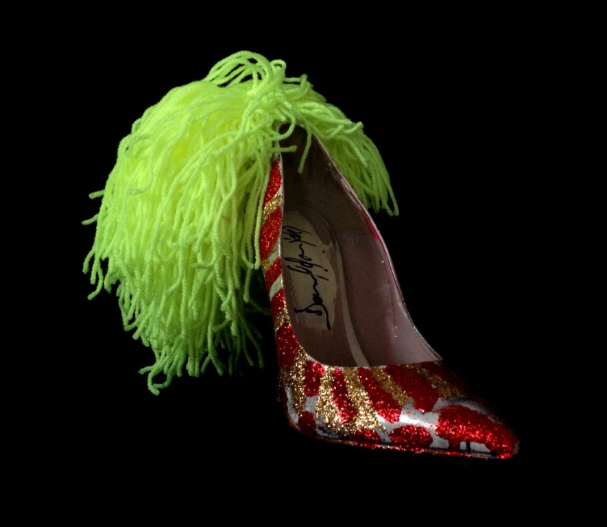 Criminal Aesthetic Fashion #27, 2013, glitter, wool, size n36 / 5 1/2, unique piece