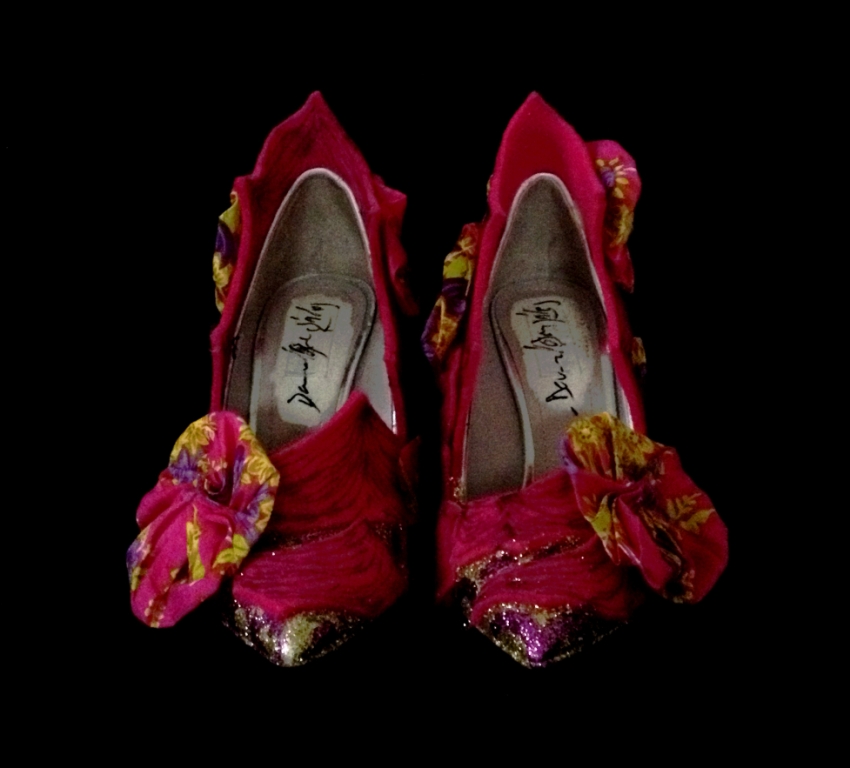 Criminal Aesthetic Fashion #28, 2013, glitter, cotton ribbons and felt, size n40 / 9, unique piece