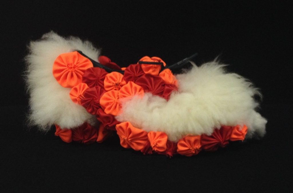 Criminal Aesthetic Fashion #31, 2013, fur, glitter and cotton texture, size n39 / 8, unique piece