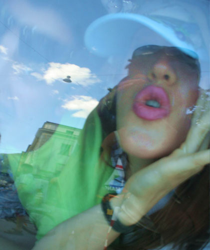 Blow my car, Babe, performance frame, Kunsthalle Locarno, Switzerland, 2006