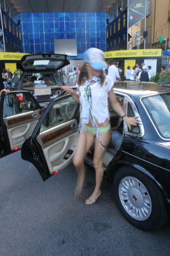 Blow my car, Babe, performance frame, Kunsthalle Locarno, Switzerland, 2006