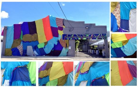 Daniel González Re-Set Building_2013 hand-sewn China silk canvas and lace 42’ x 25’ 12,80 x 7,62 meters 