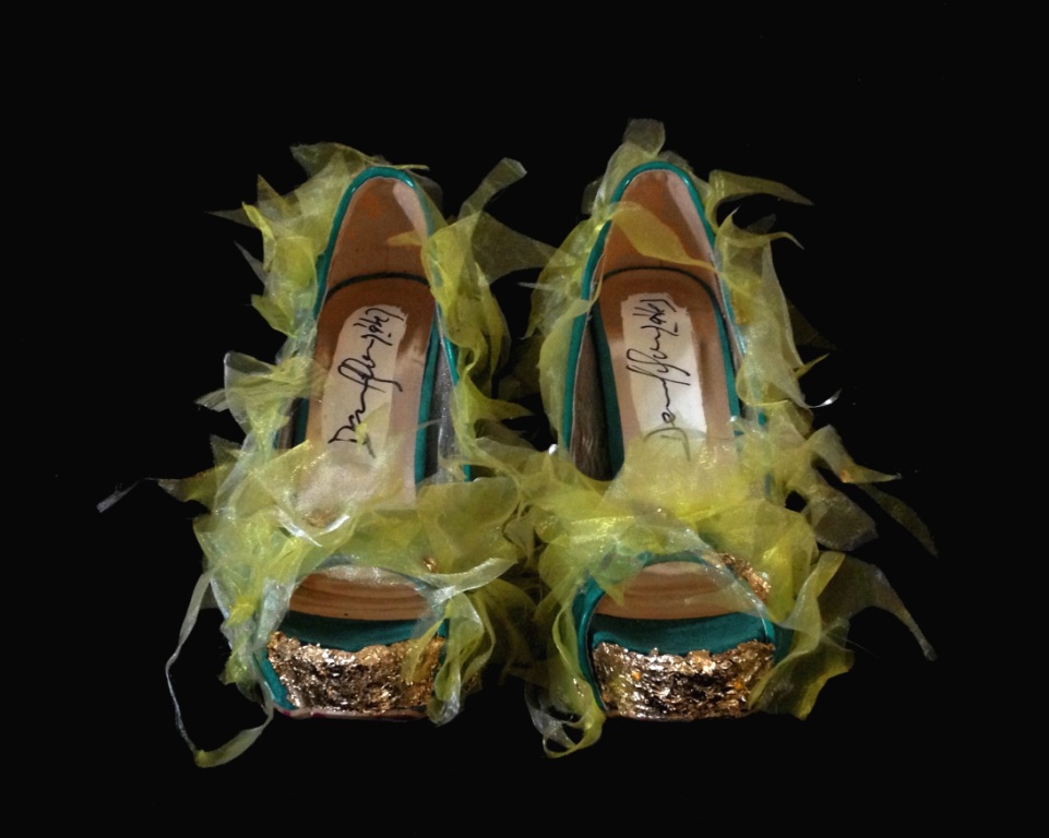 Bastardisation #1, 2014, tulle and gold leaf, size n38 unique piece