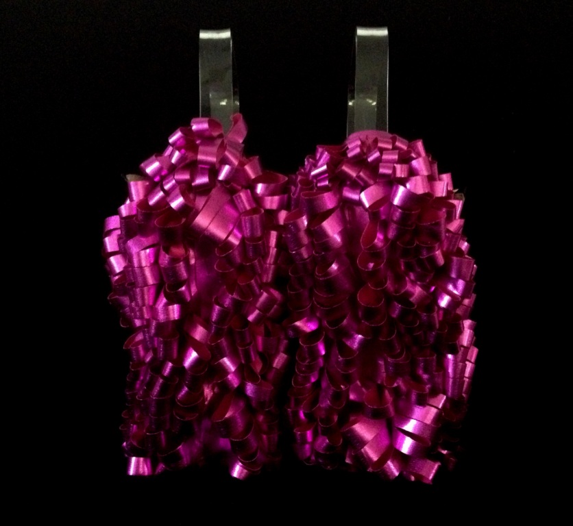 Bastardisation #22, 2014_gold leaf, fabric and golden decoration and spray paint on sandal, size n38, unique piece