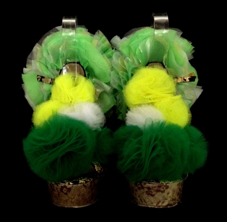 Daniel González, Criminal Aesthetic Fashion # 5, 2013, plumes and glitter, number 39 unique piece