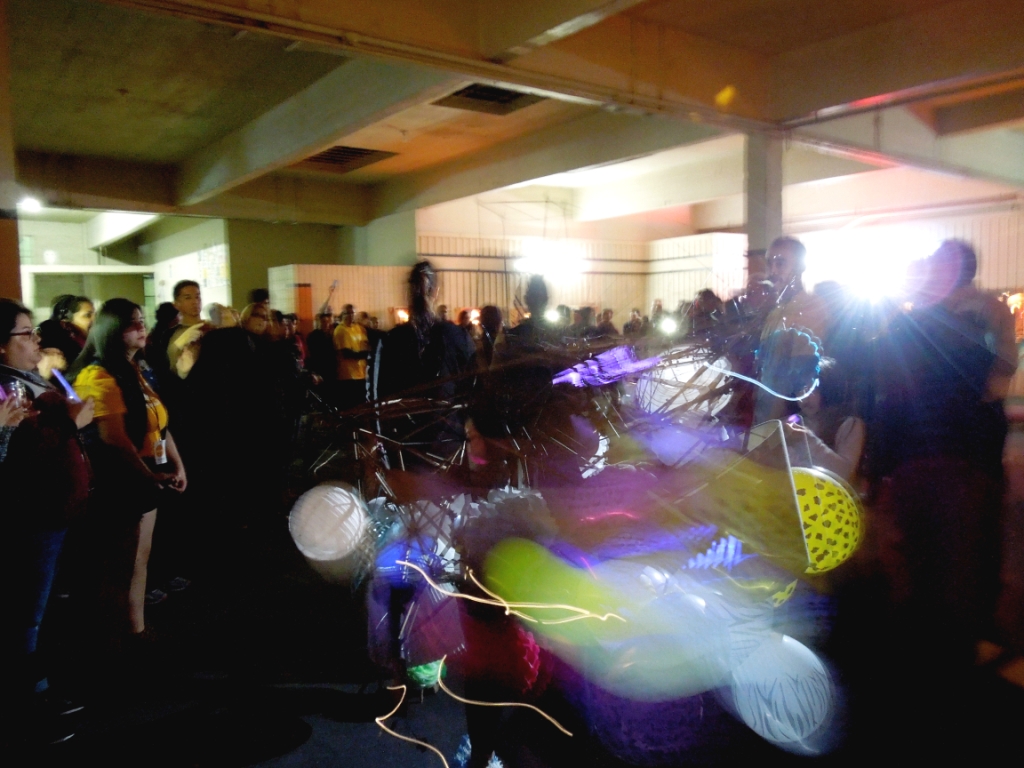 Bohemian Texas Street Home Fashion Show, Pinball Room performance, Luminaria 2014