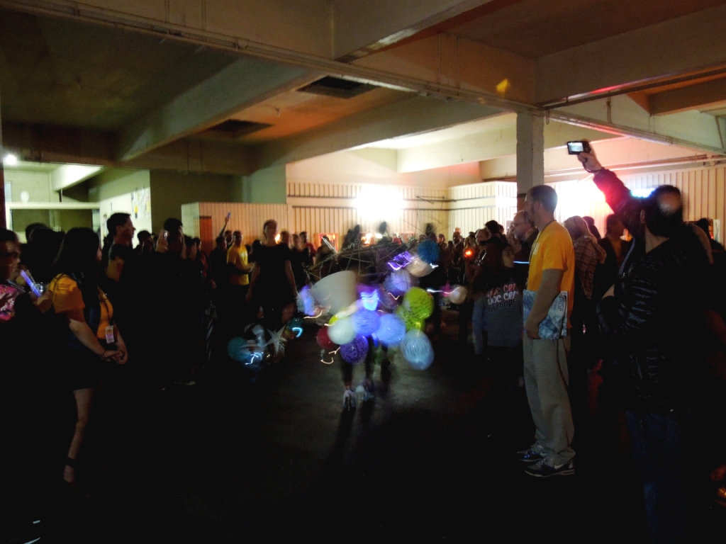 Bohemian Texas Street Home Fashion Show, Pinball Room performance, Luminaria 2014