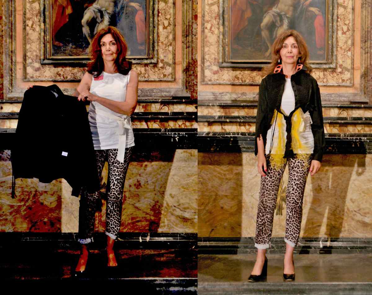 Daniel González D.G. Clothes Project, Wearable Sculpture-Portrait, live produced during "Portrait Fashion Factory" Performance