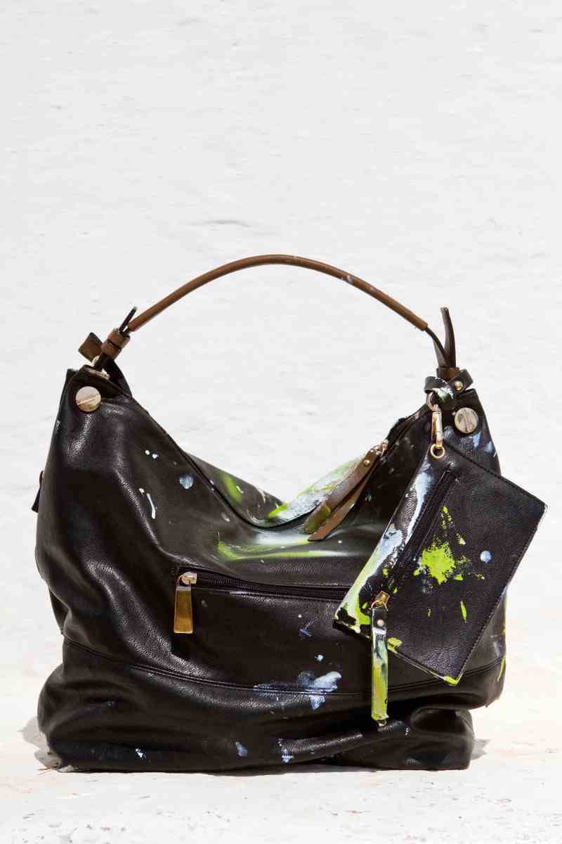 Daniel González D.G. Clothes Project, Grandmother Bag Collection #1, 2013 graffiti bag. h35x13x38cm, photo PFN