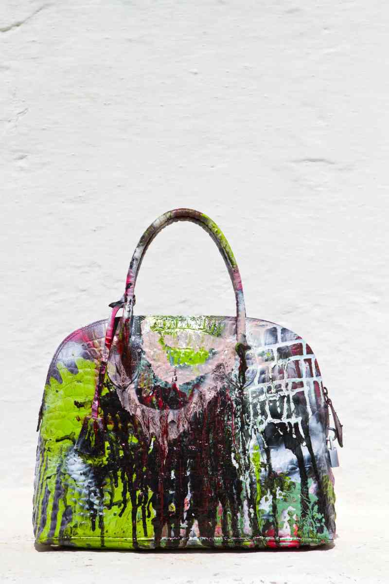 Grandmother Bag Collection #9, 2013 graffiti bag, unique size, unique piece