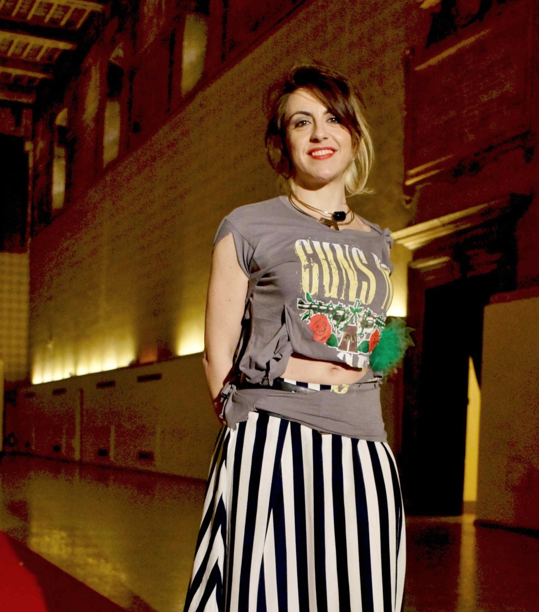 Wearable Sculpture-Portrait, live production during "Portrait Fashion Factory" Performance