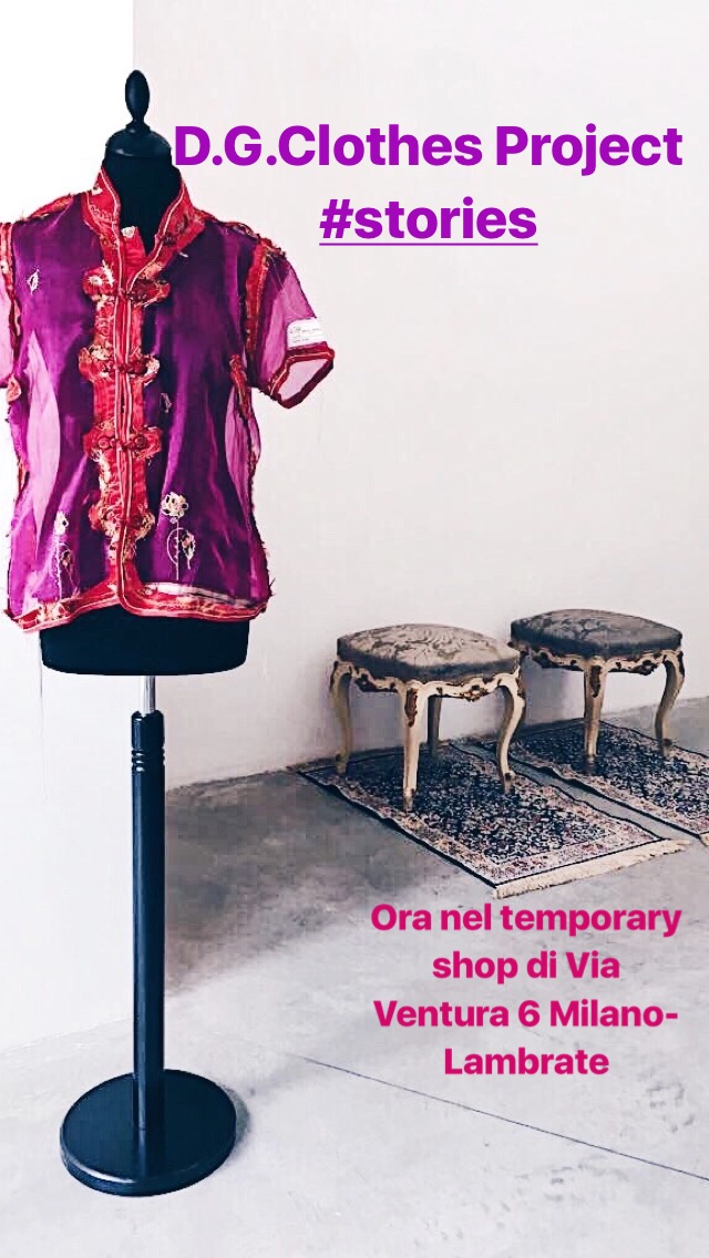 D.G.Clothes Project experience, pop-up shop, Milano-Lambrate 2018